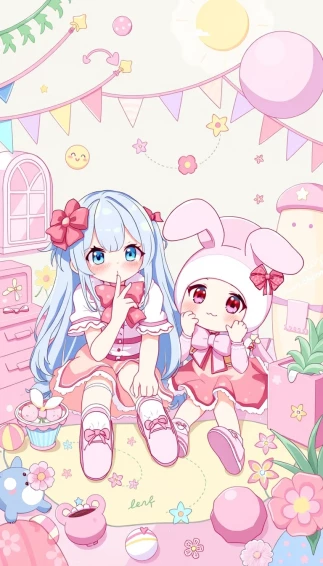 Kuromi And Melody Wallpaper