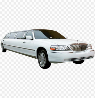 Image Of A White Lincoln Town Car Stretch Limo With