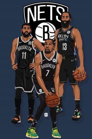 Brooklyn Nets Big On Nba Basketball Art