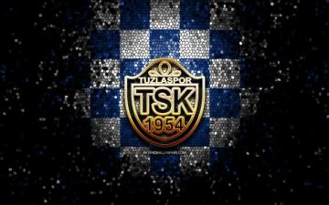 Wallpaper Tuzlaspor Fc Glitter Logo Lig Blue White