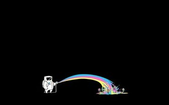 Minimalistic Rainbows Wallpaper