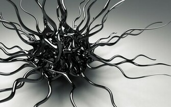 Graphics 3d Wallpaper Metal Alloy Black Silver Form