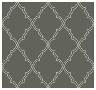 Moroccan Lattice Sand Wallpaper Charcoal Mediterranean