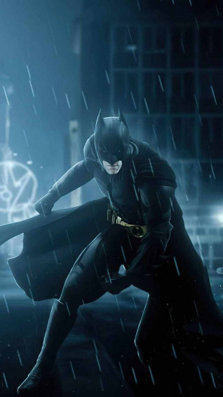 The Batman iPhone Gloomy Rain Wallpaper