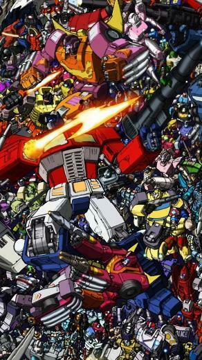 S6 HD Transformers Collage Samsung Galaxy Wallpaper