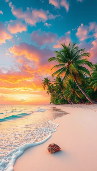 Tropical Beach Phone Wallpaper