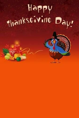 Cartoon Turkey Thanksgiving Wallpaper iPhone Hello