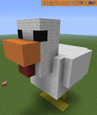 Giant Minecraft Chicken By The Lynchinator Fan Art Wallpaper Games