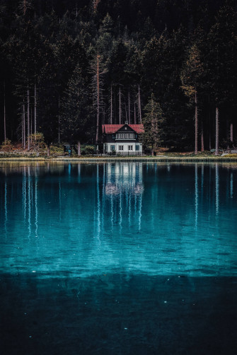 Dark Blue River Wallpaper