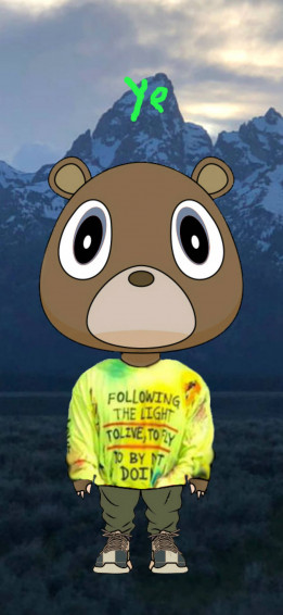 Kanye West Bear On Mountain Wallpaper