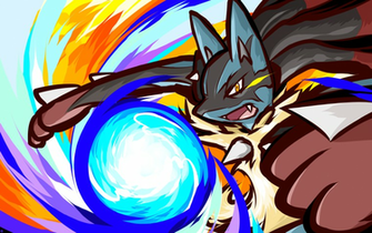 Mega Lucario Aura Sphere By Ishmam