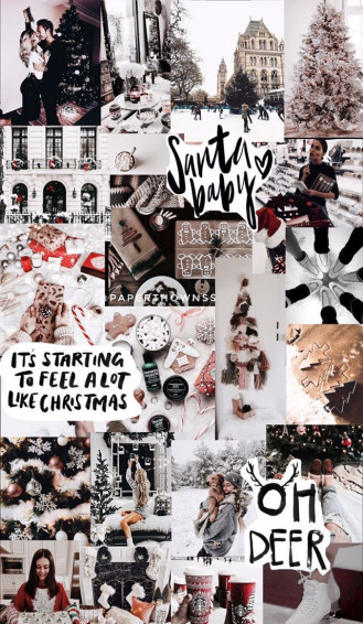 Christmas Collage Wallpaper By Paperthownss iPhone X