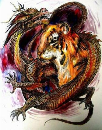 Tiger Vs Dragon Wallpaper And By