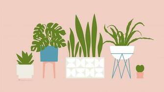 House Plant August Calendar Wallpaper Sarah Hearts
