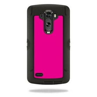 Otterbox Defender Lg G3 Case Cover Wrap Sticker Skins Glossy Hot Pink