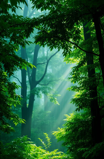 Rainy Forest Wallpaper