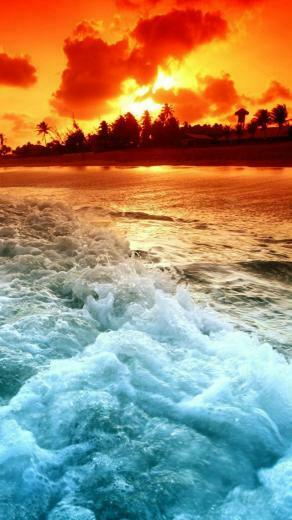 Beach Sunset HD iPhone Wallpaper Part Two