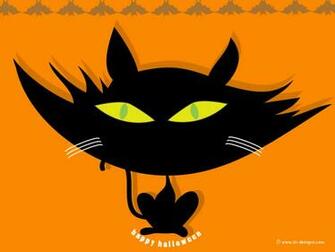 Halloween Desktop Wallpaper Cat And Bats By Sl Designs