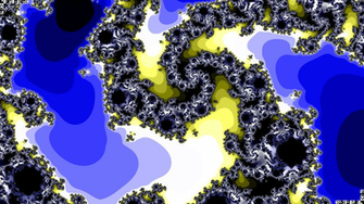Best Buy Spiral Fractal Art Blue Yellow