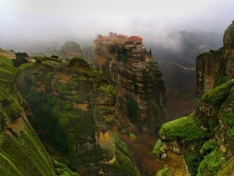 Meteora Greece Monastery Wallpaper HD Background