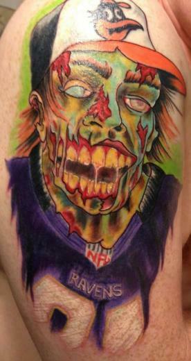 Image Of Ravens And Orioles Zombie Tattoo Wallpaper Picture