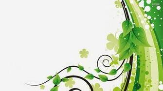 White Wallpaper Green And