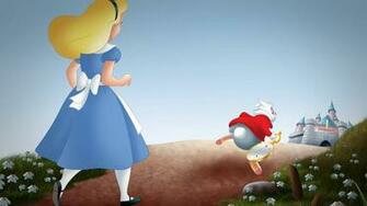 Disney Company Alice In Wonderland Wallpaper