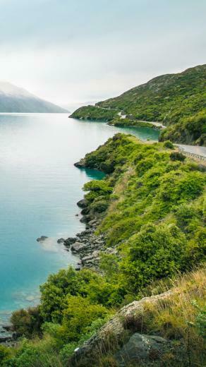 Beautiful Sea And Road iPhone Wallpaper HD