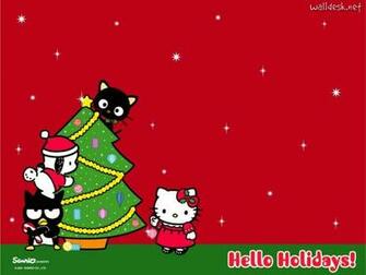 Hello Kitty Christmas Background