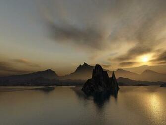 3d Terragen Fantasy Art Gallery Landscape Wallpaper Desktop