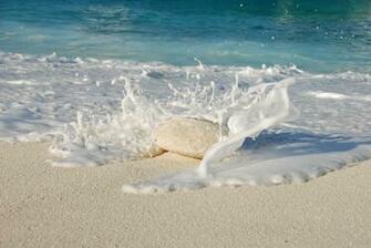Beach Water Sand Stone Ocean Wallpaper