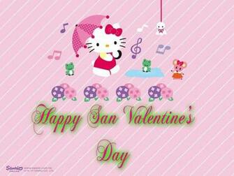 Wallpaper Background Hello Kitty San Valentine Day