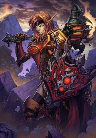 Blood Elf Paladin World Of Warcraft Card Art By Tonywash