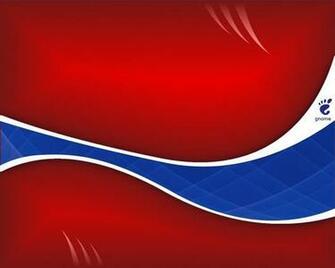 Another Gnome Wave Blue On Red Wallpaper