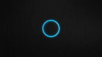 Blue Black Minimalistic Patterns Circles Techno Glow Wallpaper