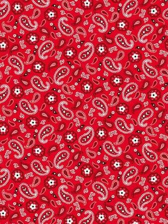 Red Bandana Wallpaper Cuddle Fleece By