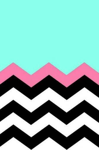 Teal Black And Pink Chevron Stripes Background