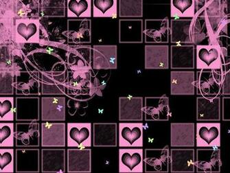 Pink And Black Glitter Background Hearts