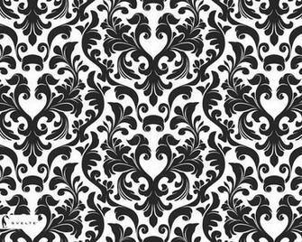 Wallpaper Black And White Damask
