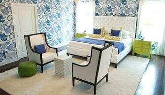 Vanguard Upholstered Bed Bungalow Chests Thibaut Wallpaper