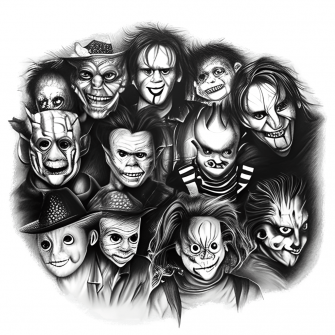 The Product Title Is Ultimate Horror Movie Villains Collection Wallpaper