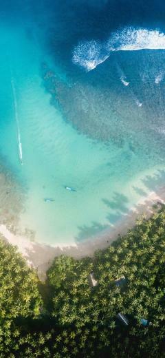 Ios iPhone X Aqua Blue Water Beach Wave Ocean Apple