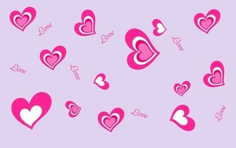 Girly Lovely Hearts Cool Background