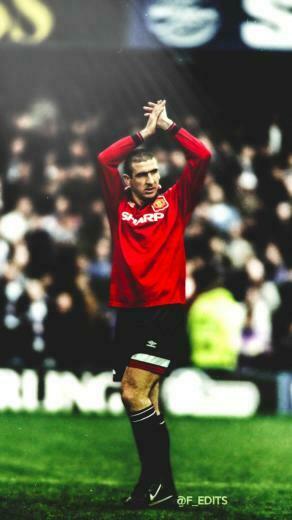 Fredrik On Eric Cantona Mufc iPhone Wallpaper