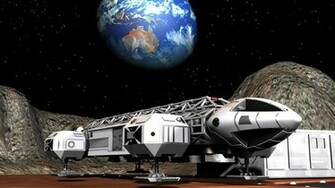 Space Fiction Earth Spaceships Wallpaper Hq