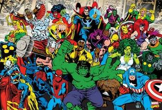 Marvel Comic Strip Fotobehang Wallpaper
