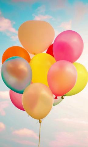 Balloons iPhone Wallpaper Top Background