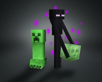 Minecraft Wallpaper Enderman And His Green Mates