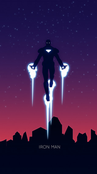 Iron Man Flying Minimalist Marvel 4k Wallpaper