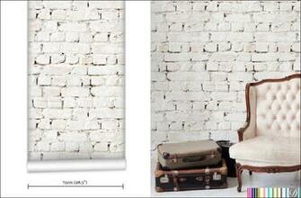 Whitewash Bricks Wallpaper Krm 027wallpaper Designer Wallcoverings